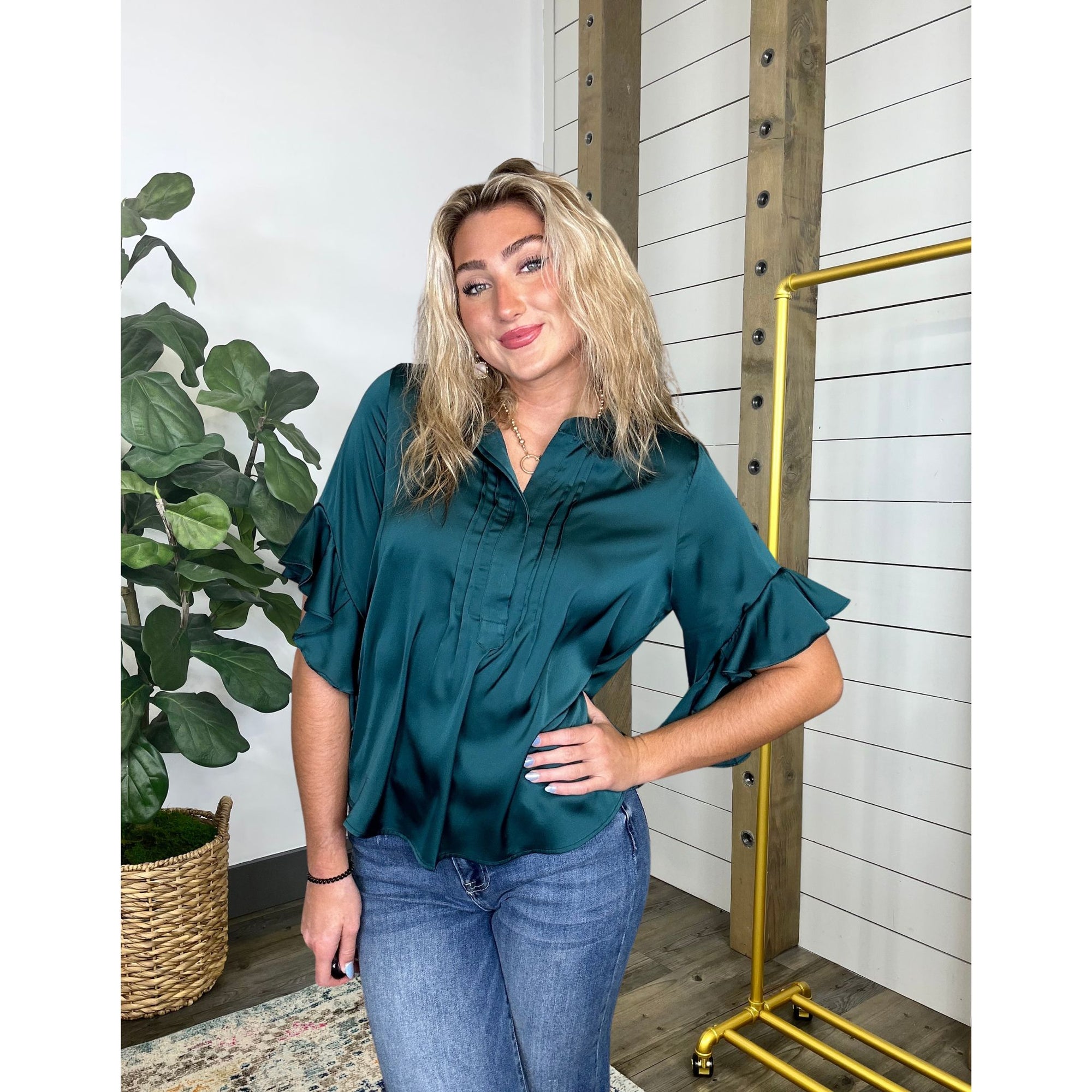 Major Moment Satin Blouse