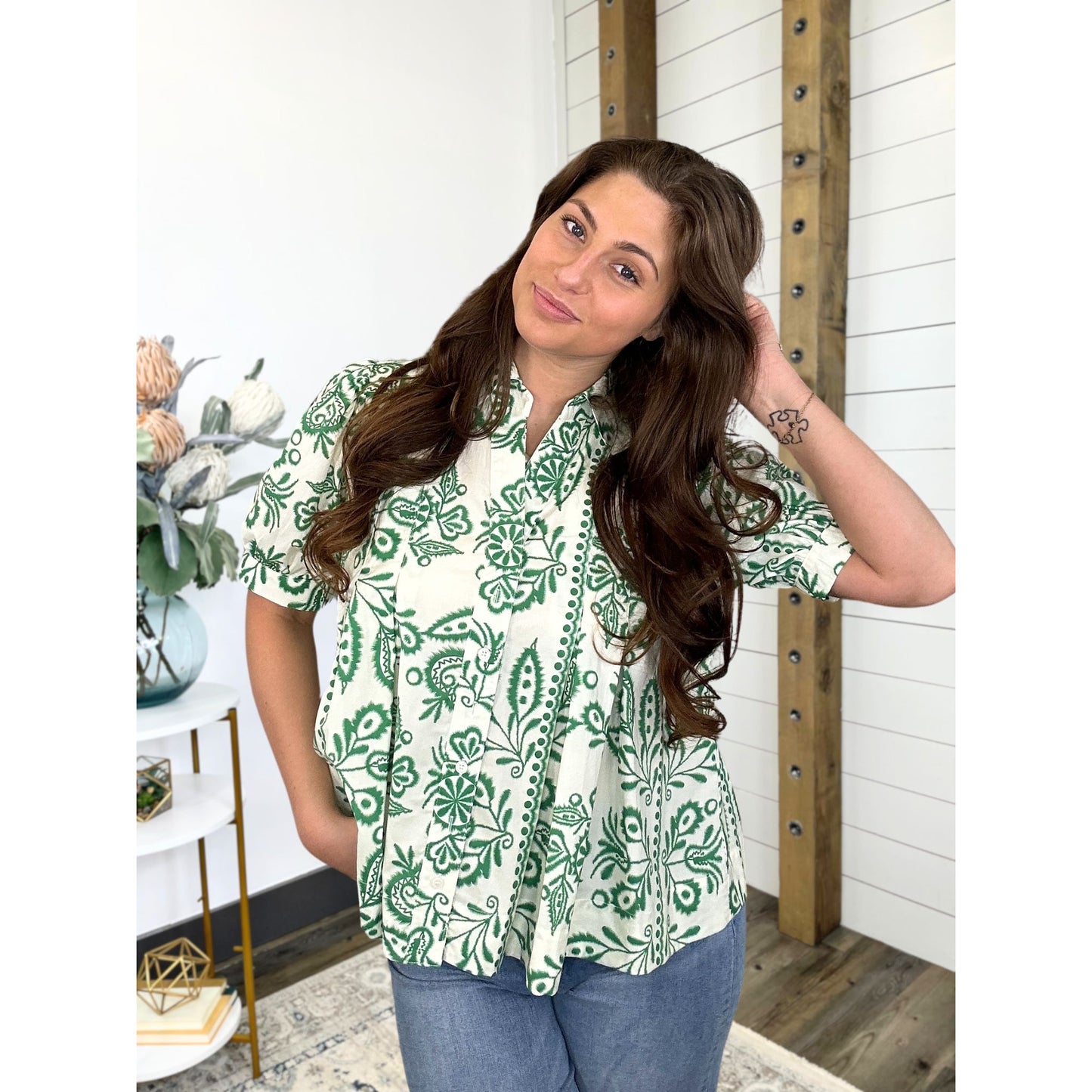 Greenlight Print Top