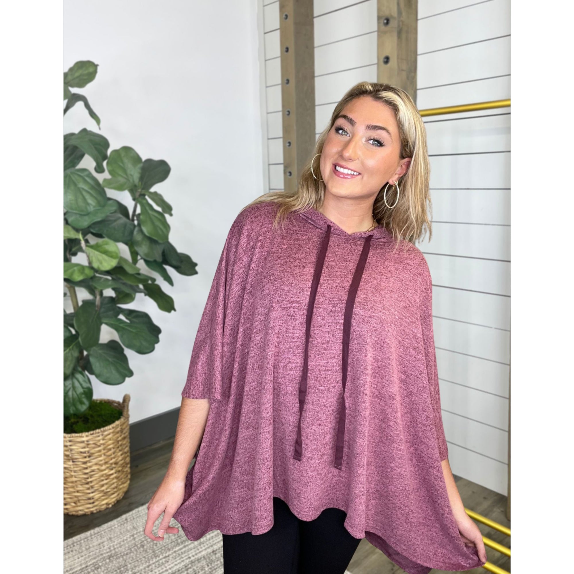 Typically Me Hooded Poncho Pullover
