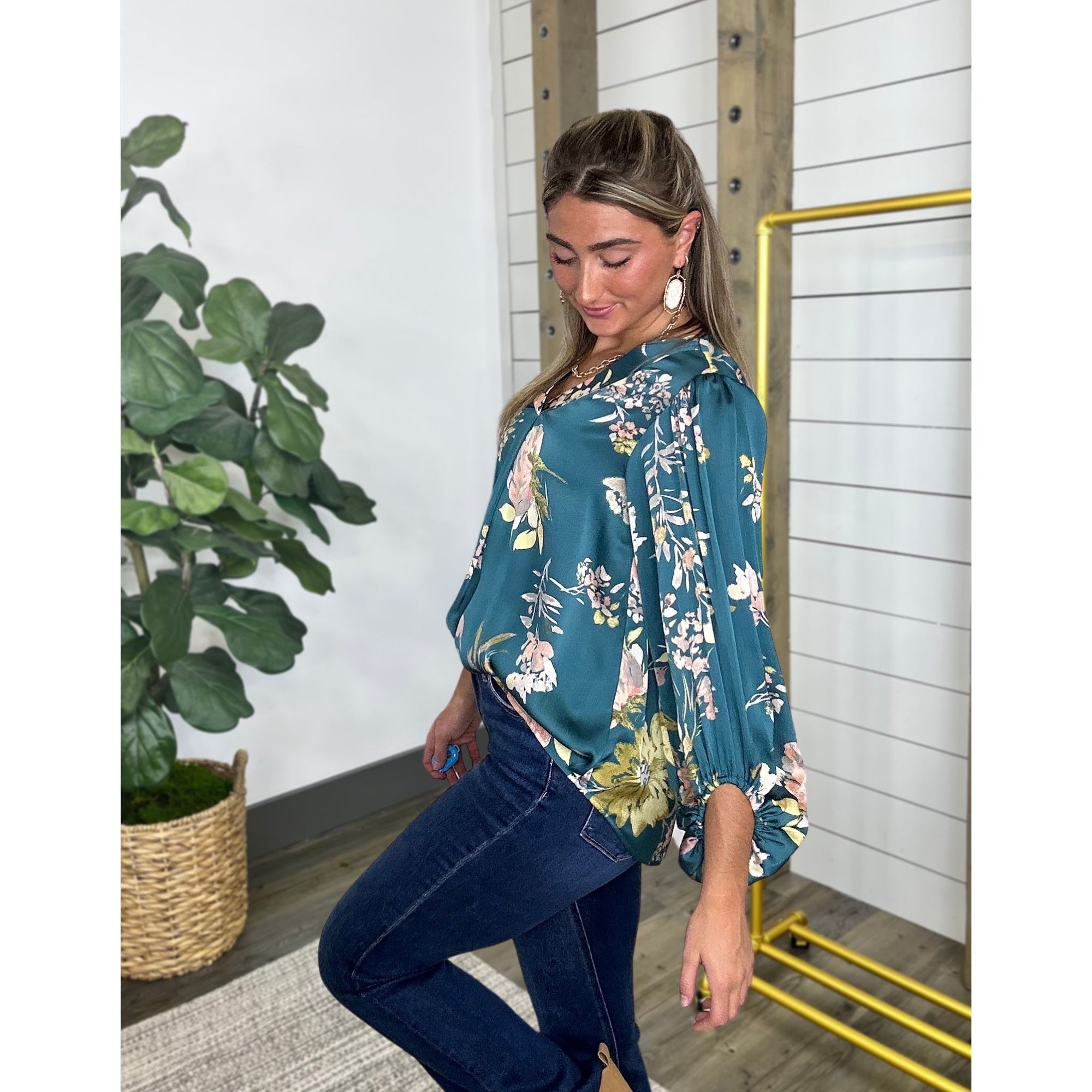 On A High Note Floral Blouse