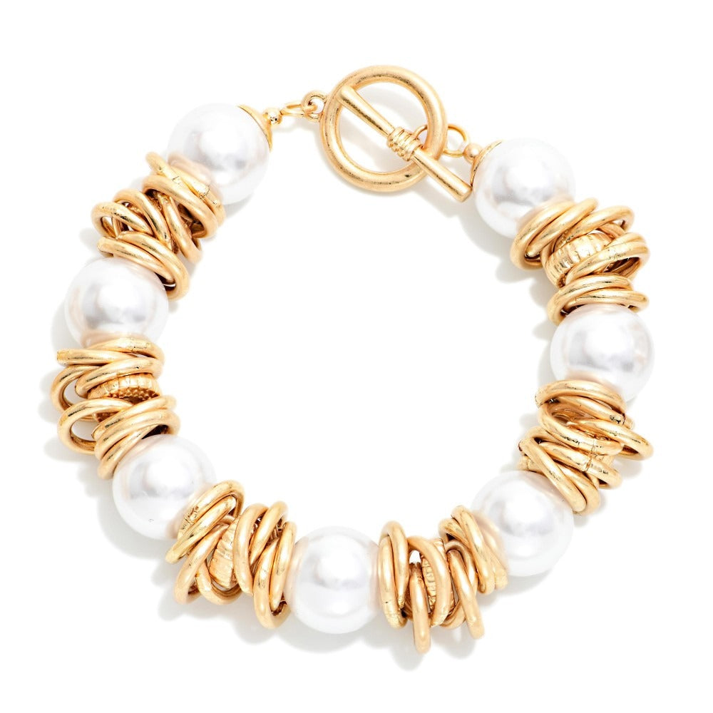 Pearl Coil Bracelet