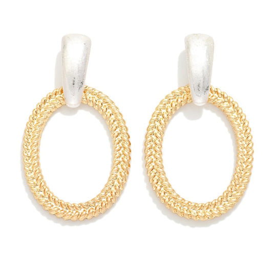 Oval Braided Earrings