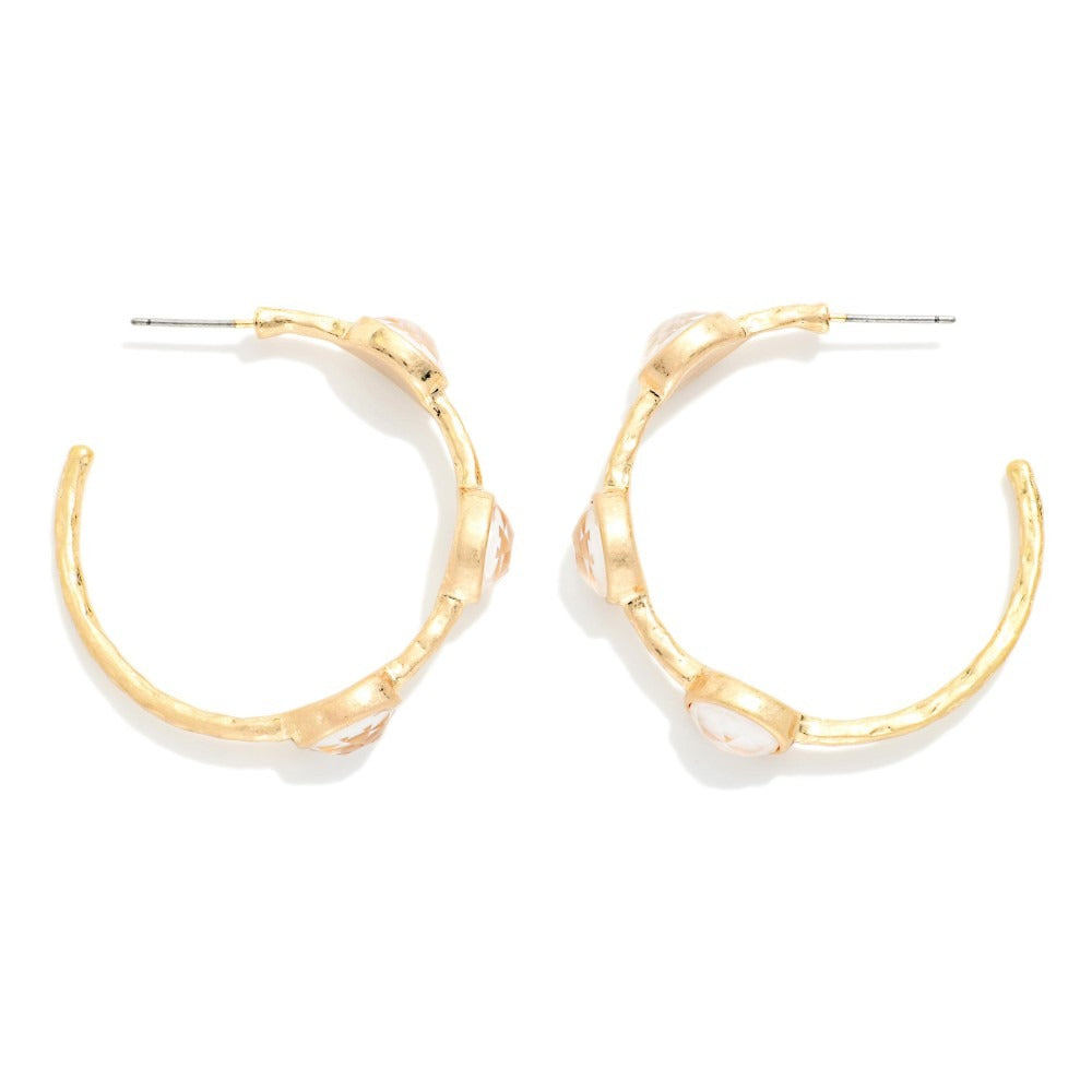 Glitter Station Hoop Earrings