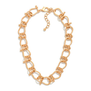 Lucky You Chunky Horseshoe Chain Link Necklace