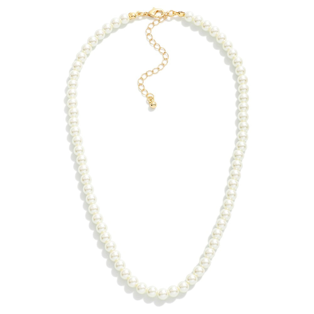 Simple Pearl Bead Necklace