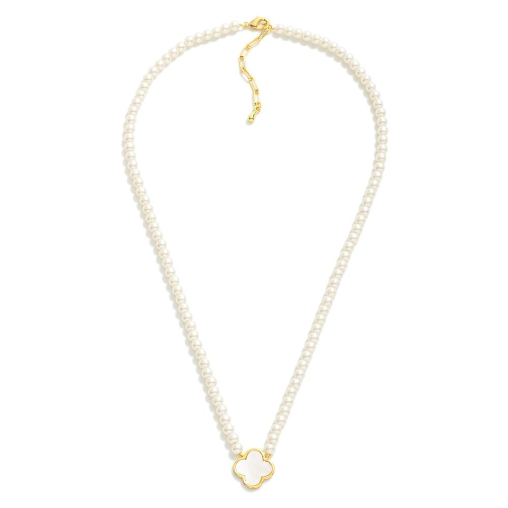 Luckiest One Gold Dipped Pearl Beaded Necklace