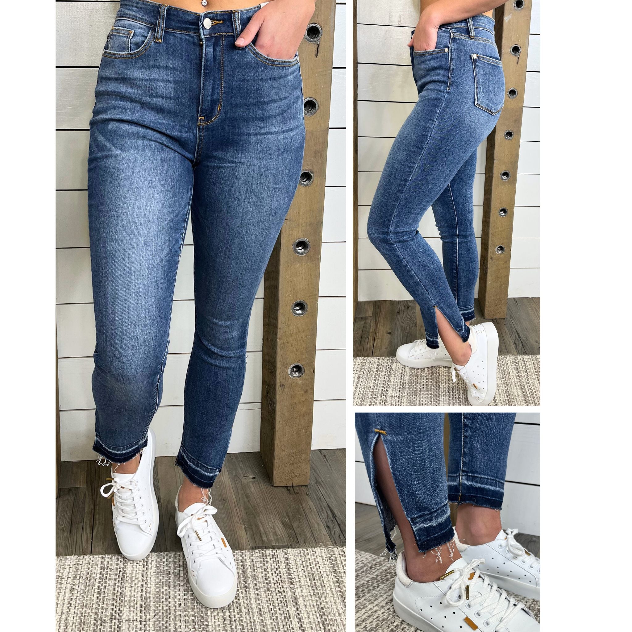 ● OPEN YY ● 25SS ZIP SLIT SKINNY JEANS Women's Zip Skinny Denim Jeans - S/M/L | eBay