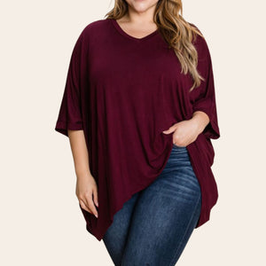 Oversize Knit Poncho Top