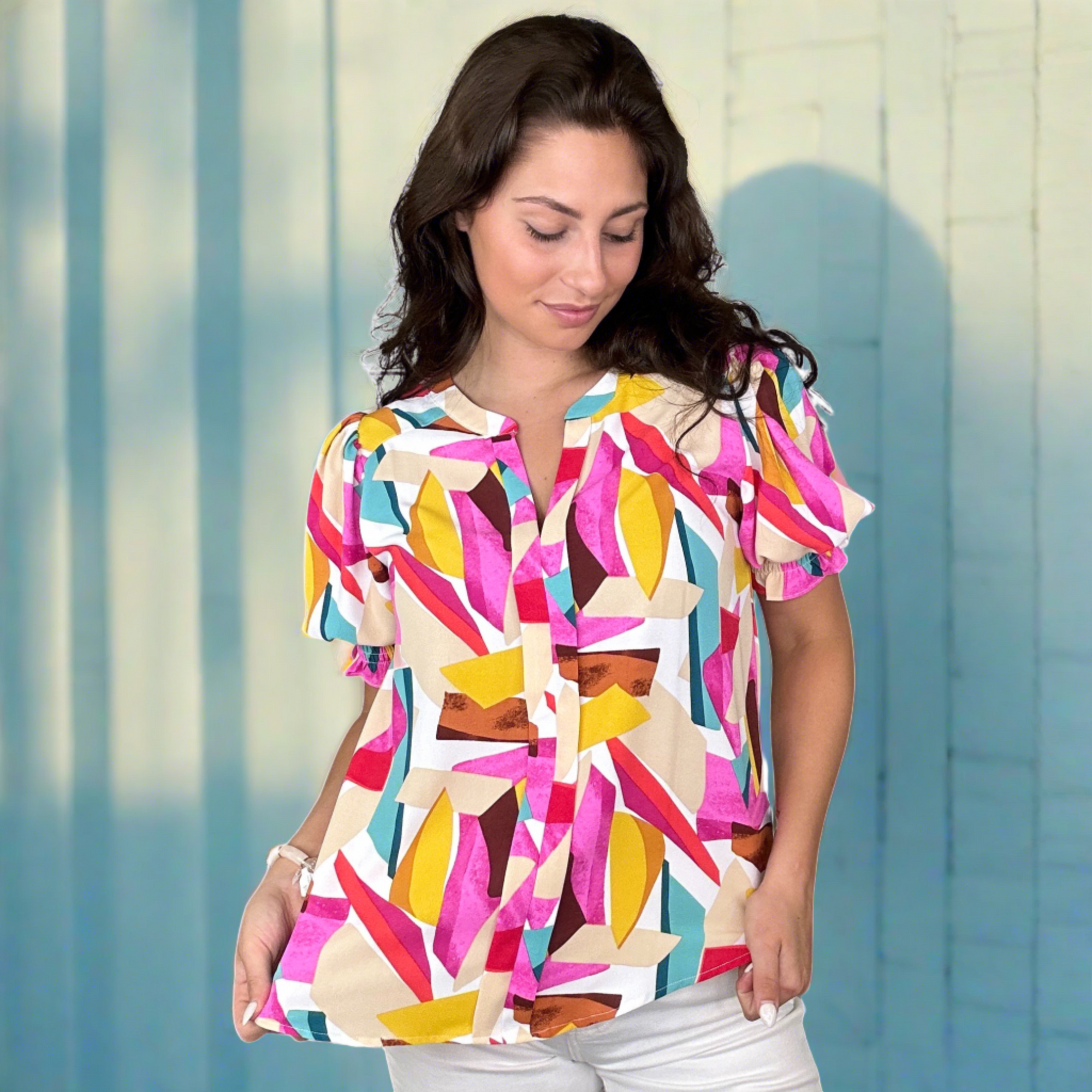 Live In Love Abstract Top