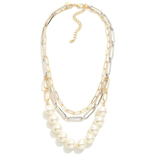 Mix & Mingle Chain + Pearl Necklace