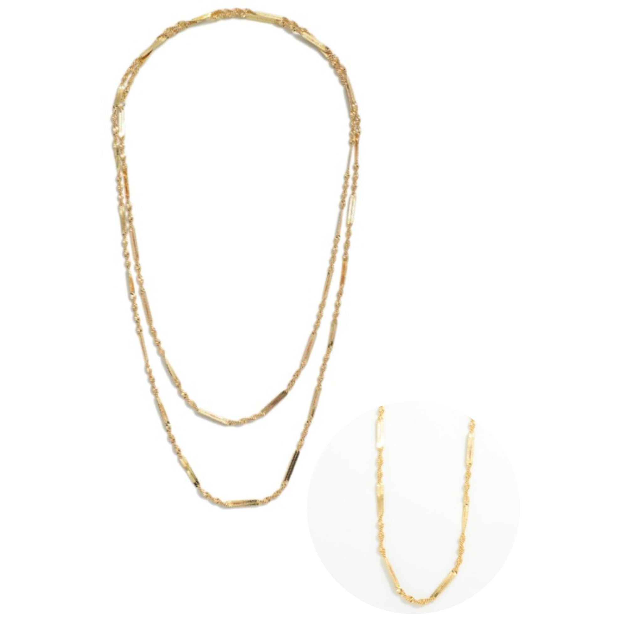Henrietta Herringbone Chain Link Necklace