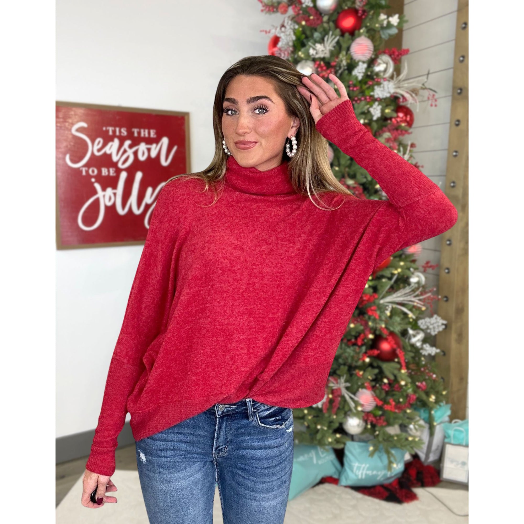 No Plans Needed Turtleneck Sweater