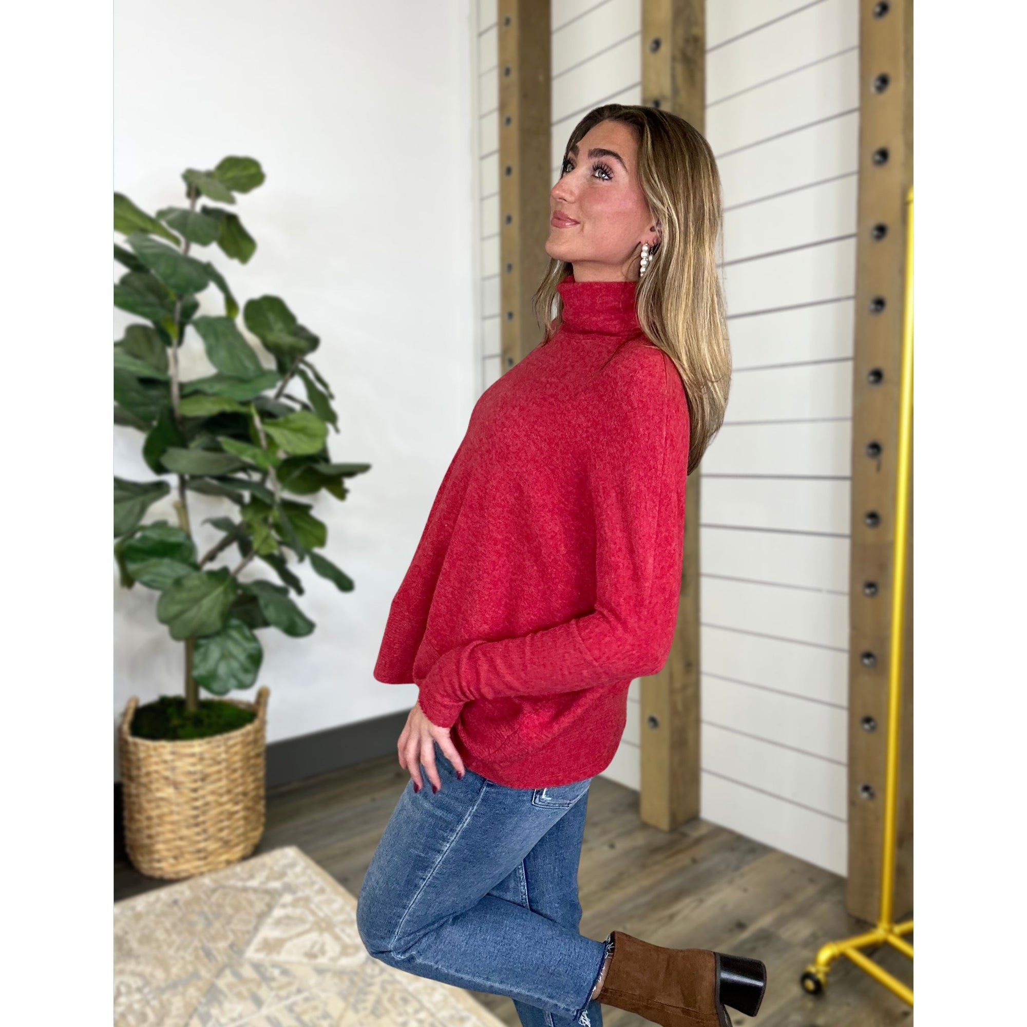 No Plans Needed Turtleneck Sweater