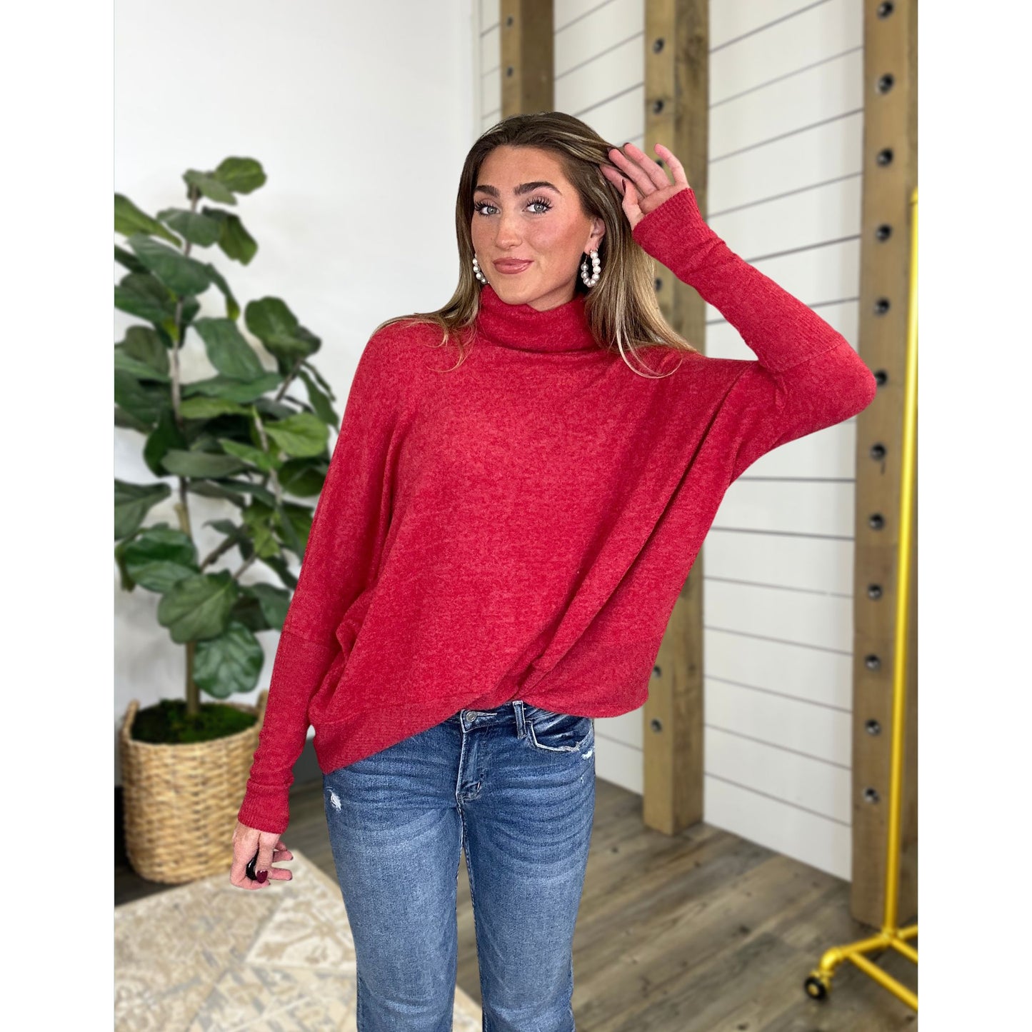 No Plans Needed Turtleneck Sweater