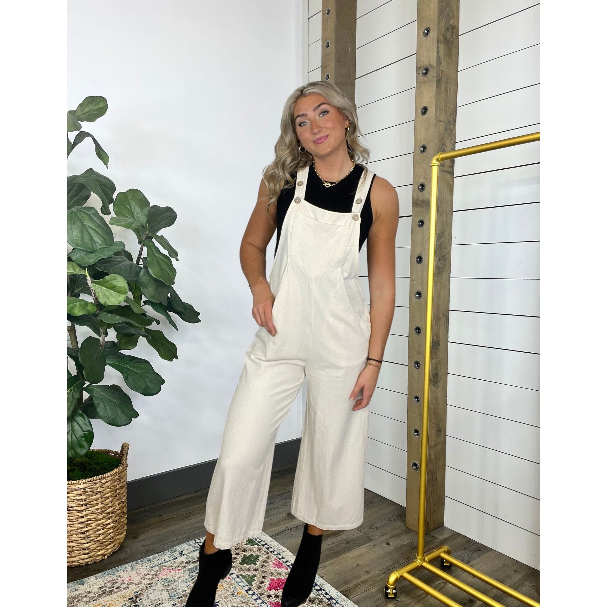 Felicity Washed Cotton Overalls