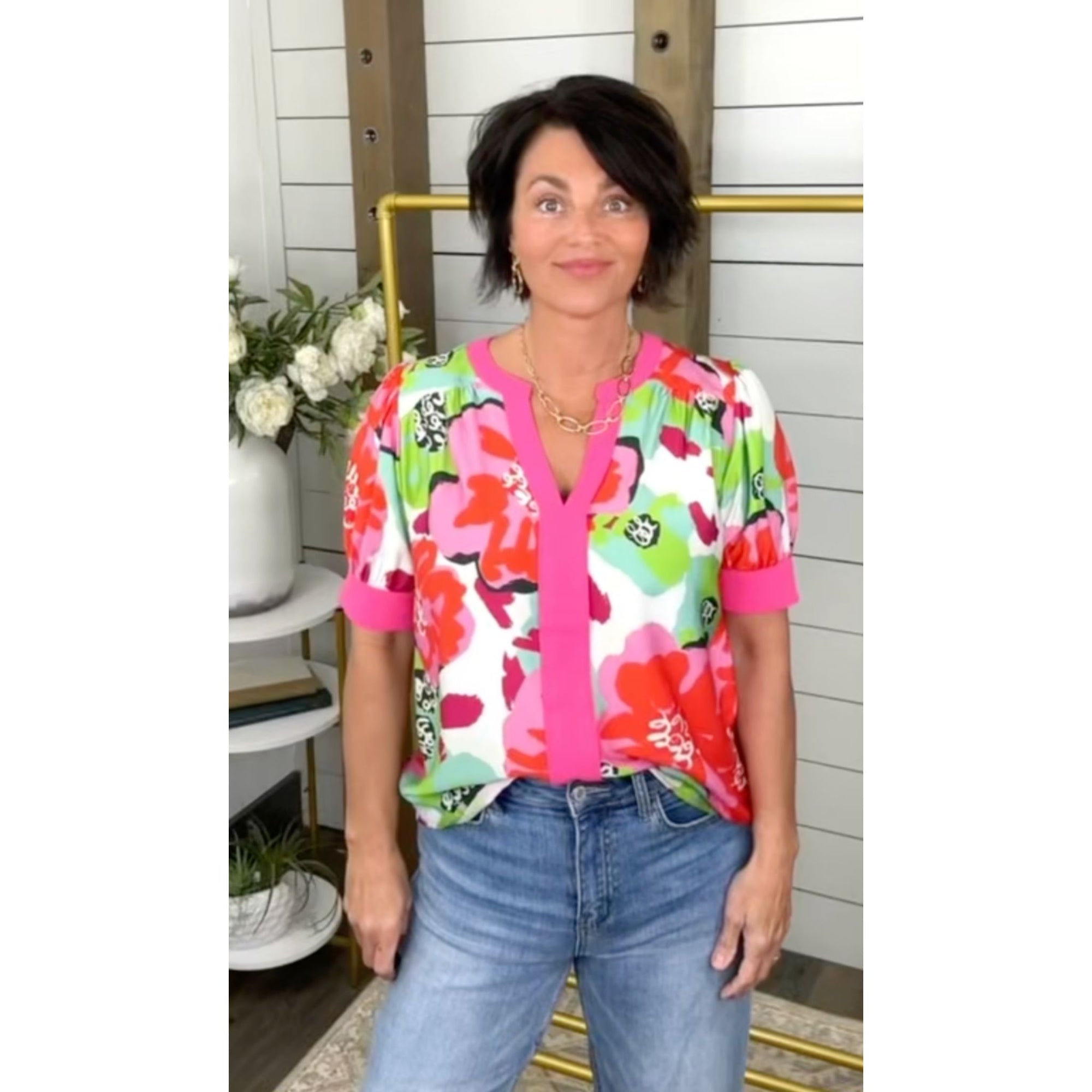 Poppy & Punch Top