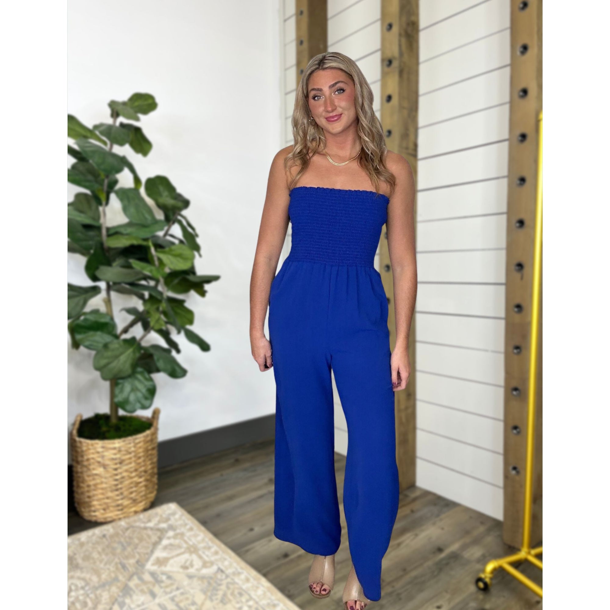 Pretty On Point Smocked Jumpsuit