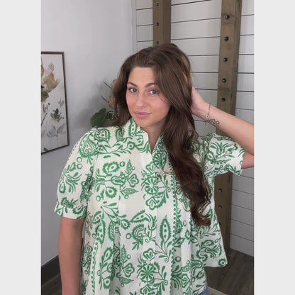 Greenlight Print Top