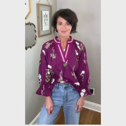Plum Perfect Floral Top