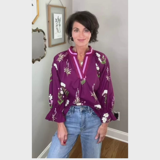 Plum Perfect Floral Top