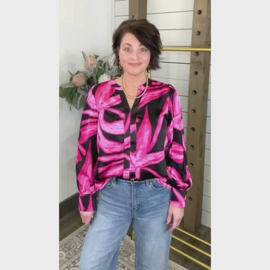 Vivid Muse Satin Blouse