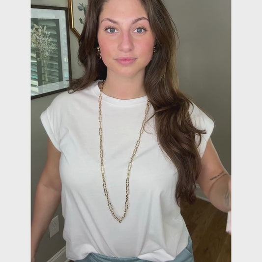 Soft Cotton Relaxed Crew Neck Tee