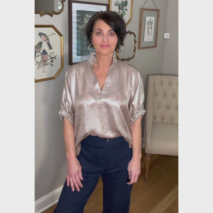 Shimmering Center Of Attention Top