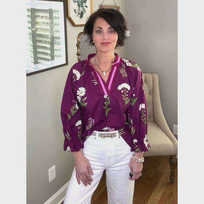 Plum Perfect Floral Top