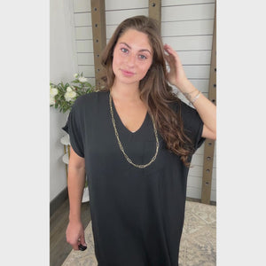 Classic Noir Maxi Dress
