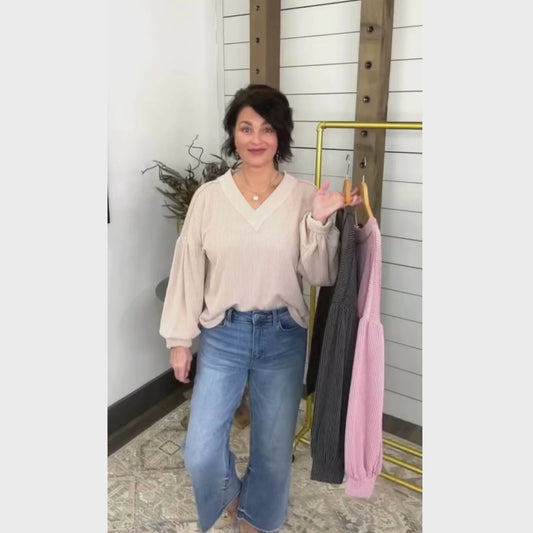 Dylan Two Tone Knit Top