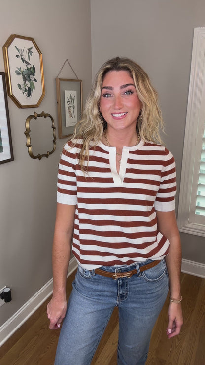 Split Haven Striped Sweater