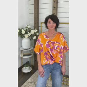 Come Away With Me Boxy Satin Leigh Top