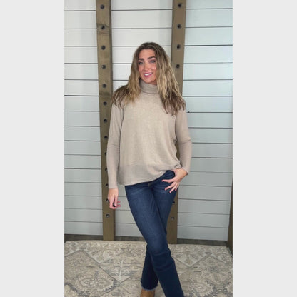 No Plans Needed Turtleneck Sweater