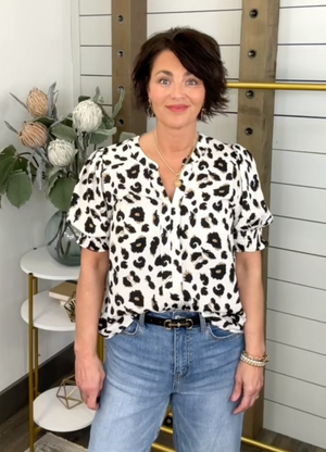 Unfinished Business Leopard Top