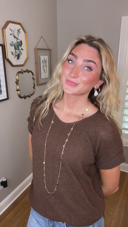 Ember Knit Short Sleeve Sweater