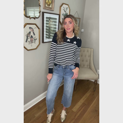 Stars & Stripes Relaxed Knit Sweater