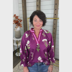 Plum Perfect Floral Top