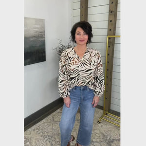 Shelby Zebra Print Blouse