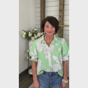 Mint To Be Floral Top