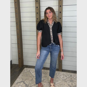 Untamed Edge Button Down Top