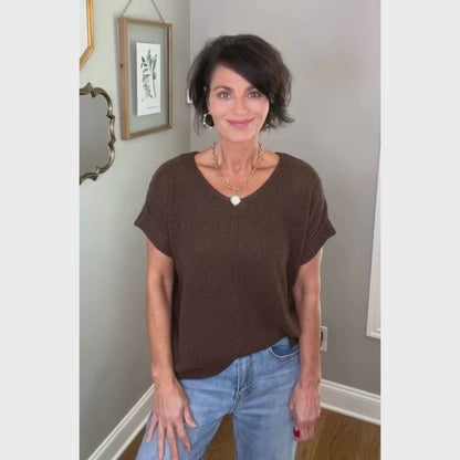 Ember Knit Short Sleeve Sweater