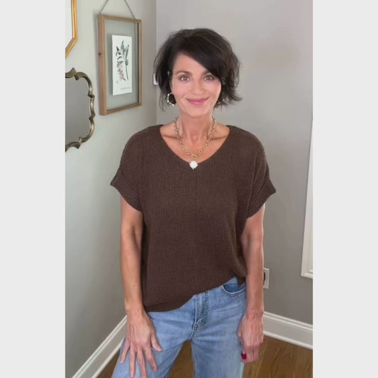 Ember Knit Short Sleeve Sweater