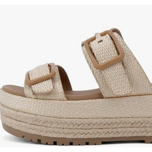 Santorini Raffia Platform Sandals