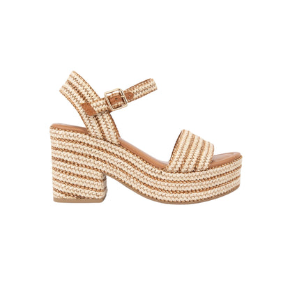 Tulum Twist Raffia Platform Sandals
