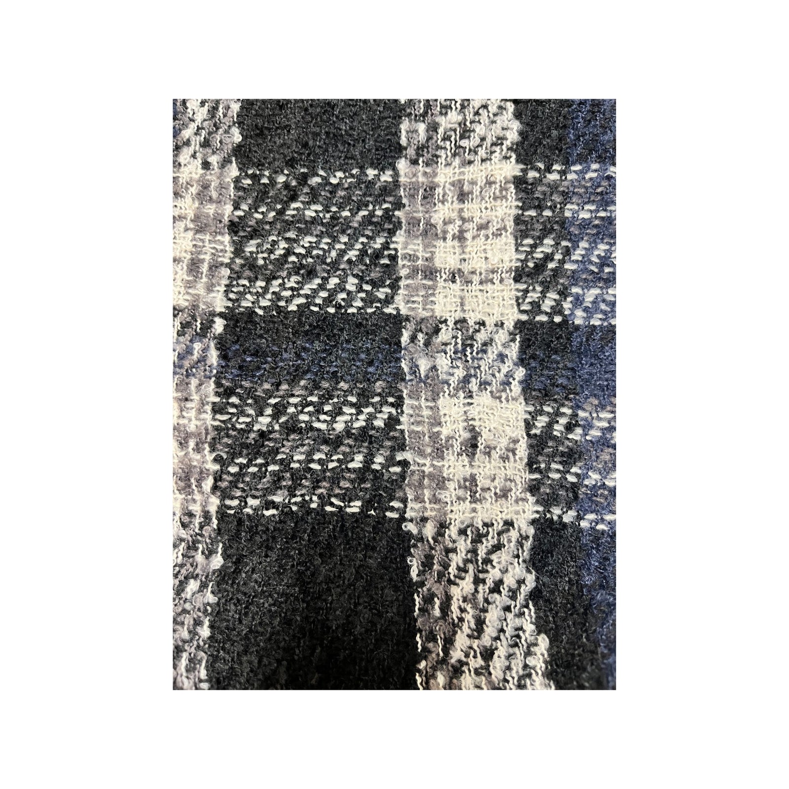 Plaid Infinity Scarf with frayed edges