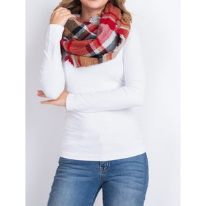 Infinity Scarf with Frayed Hem