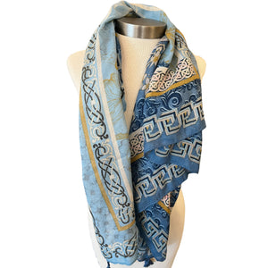 Floral Shawl/Scarf with Tassels