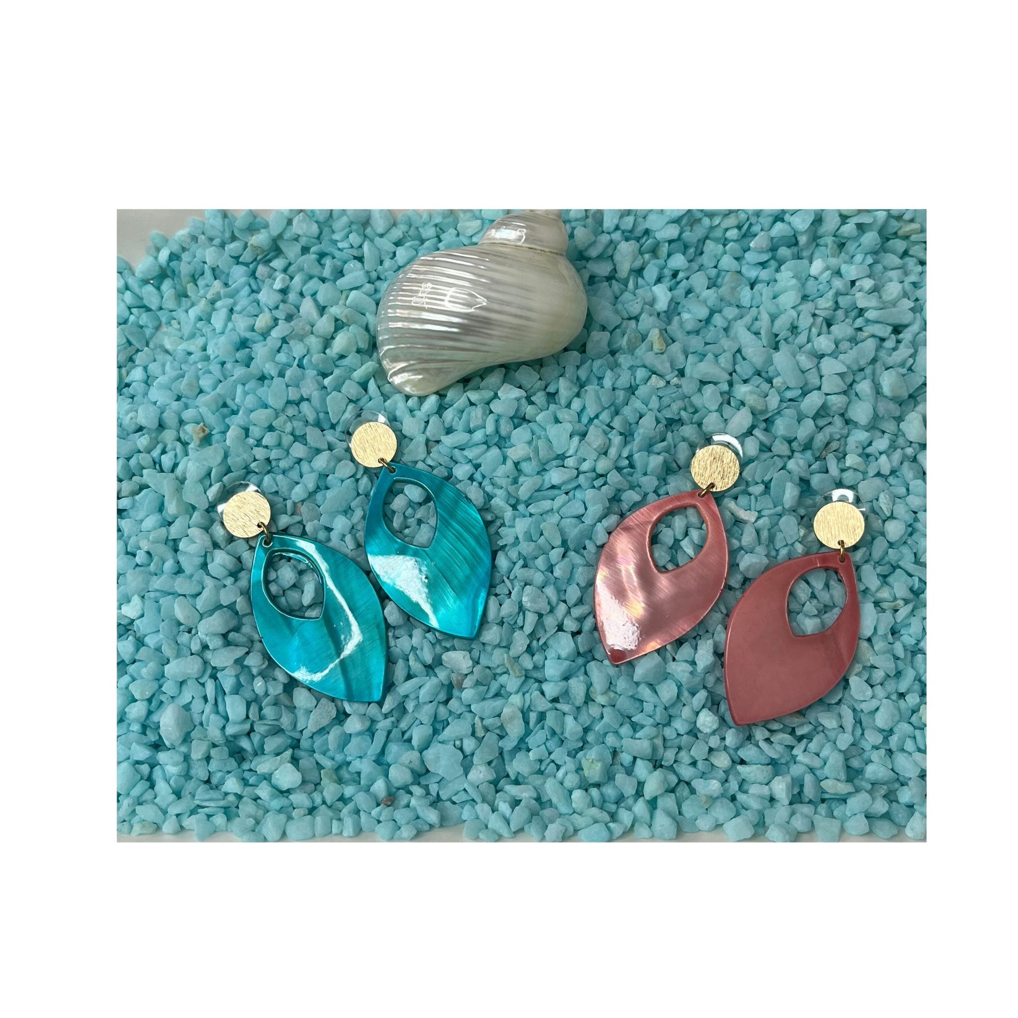 Island Cove Teardrop Shell Earrings