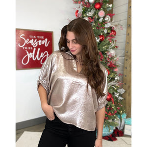 Shimmering Center Of Attention Top