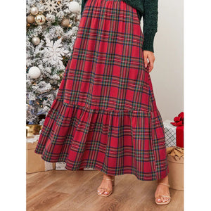 Season's Greetings Plaid Skirt